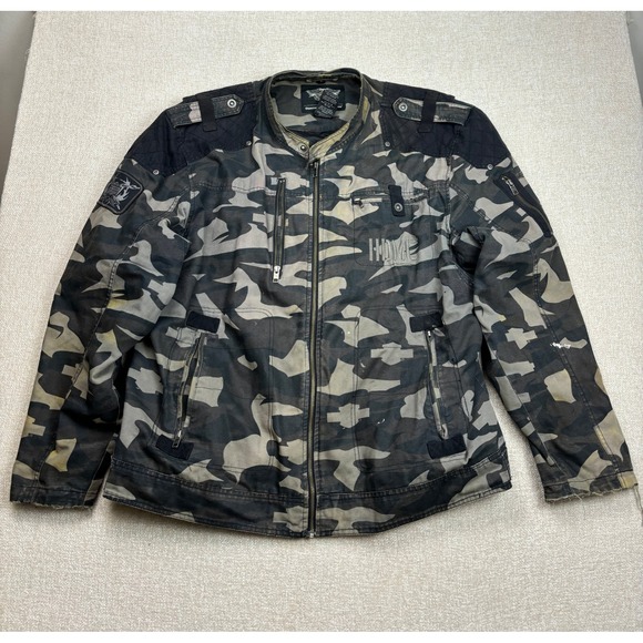 Harley-Davidson Other - Harley Davidson Mens 3XL Camo Military Riding Jacket Quilted Shoulder